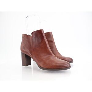 Born Womens Ellaria Boot Size 8.5 Brown Leather Bootie Block Heel Comfy Zip Up